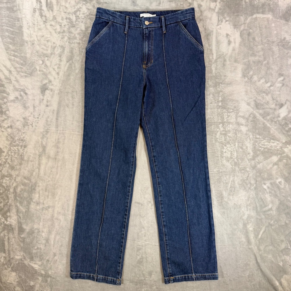 Good American Trouser Jeans Women's Size 8/29 Blue High Rise Straight Denim
